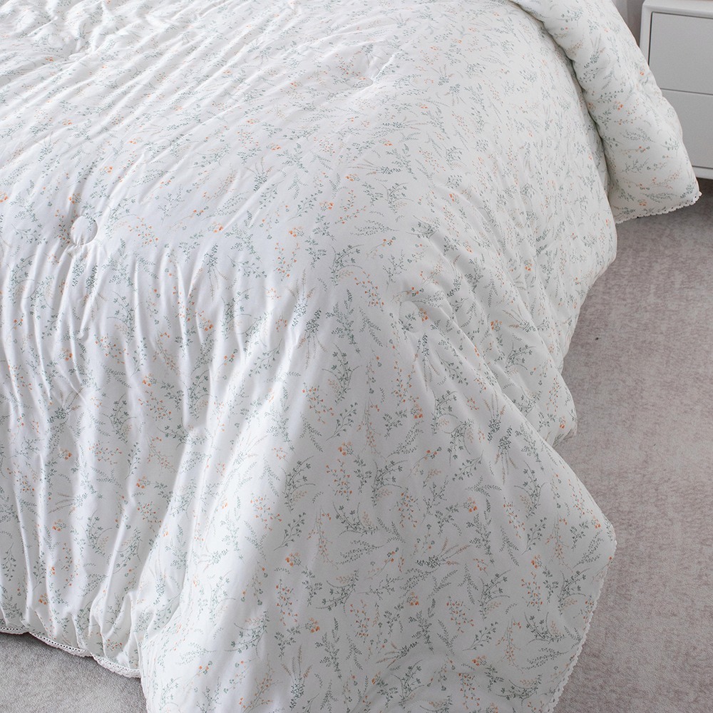 Botanical Tencel Comforter with Lace