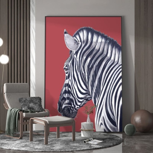 Animal zebra decorative painting living room personality background wall art painting