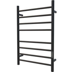 Heated Towel Rack for Bathroom, Wall Mounted Hot Towel Warmer, Electric Wire Plug Drying Rack, Stainless Steel Towel Rack with Timer,Matte Black