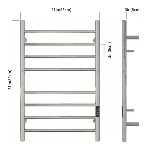 Towel Warmer with Timer, Heated Towel Rack for Bathroom, Wall Mounted Towel Warmers