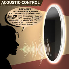 KWW LED Round Bathroom Mirror and Bathroom Vanity Mirrors with Lights,   KW-DJM