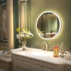 KWW LED Round Bathroom Mirror and Bathroom Vanity Mirrors with Lights,   KW-DJM