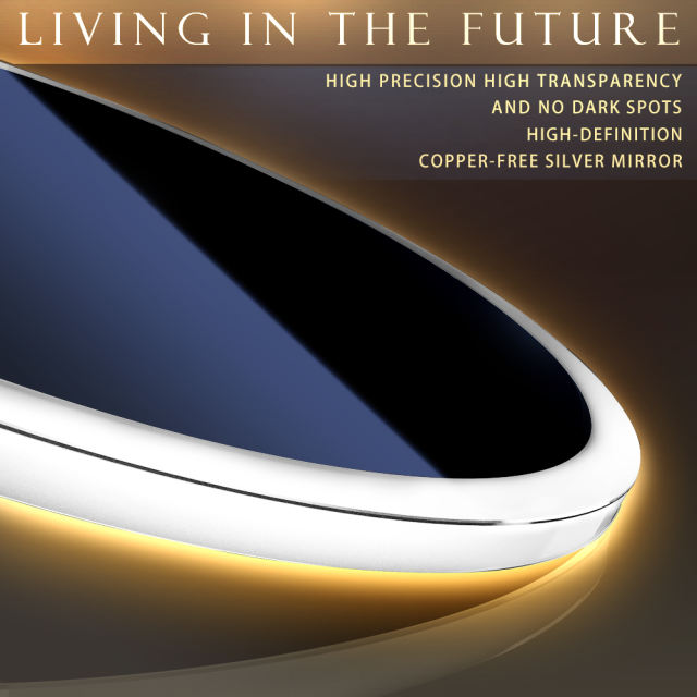 KWW LED Round Bathroom Mirror and Bathroom Vanity Mirrors with Lights,   KW-DJM