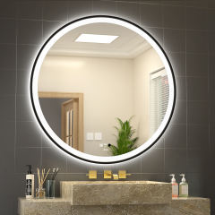 KWW LED Round Bathroom Mirror GP-DJI