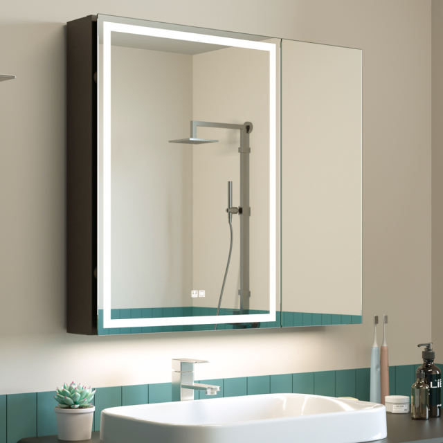 KWW Lighted Medicine Cabinet with Mirror MC01-3028