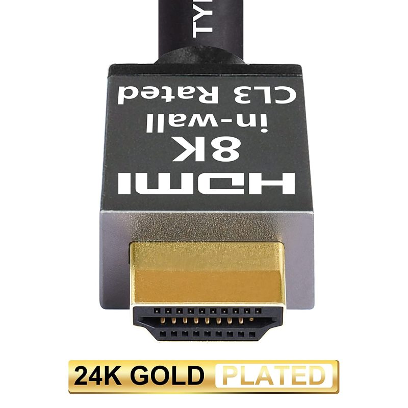 8K 48Gbps HDMI 2.1 CableCL3 in Wall Rated 8K60 4K120 eARC ARC HDCP 2.3 2.2 Ultra High Speed Compatible with Dolby Vision Apple TV Roku Sony PS5 PS4 Xbox Series X RTX 3080 3090