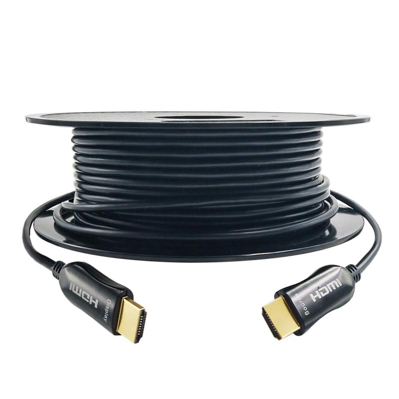 4K Fiber Optic HDMI Cable , 18Gbps 4K 60Hz(4:4:4 HDR10 HDCP2.2) 1440p 144Hz  High Speed Ultra HD One-Direction Cord Compatible with Apple-TV Ps4 Xbox O