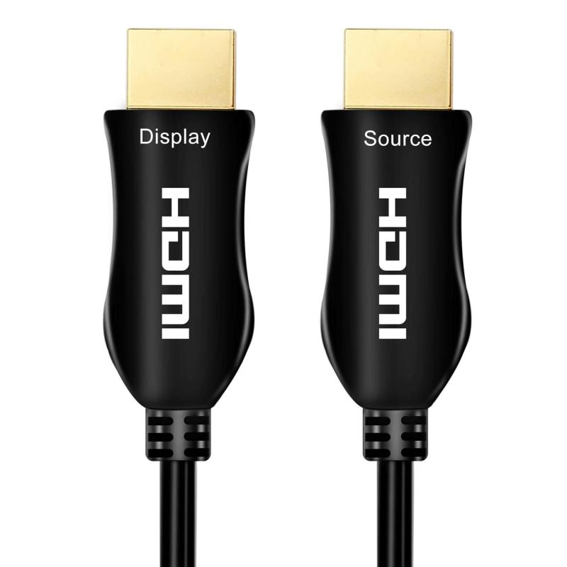 4K Fiber Optic HDMI Cable , 18Gbps 4K 60Hz(4:4:4 HDR10 HDCP2.2) 1440p 144Hz High Speed Ultra HD One-Direction Cord Compatible with Apple-TV Ps4 Xbox One