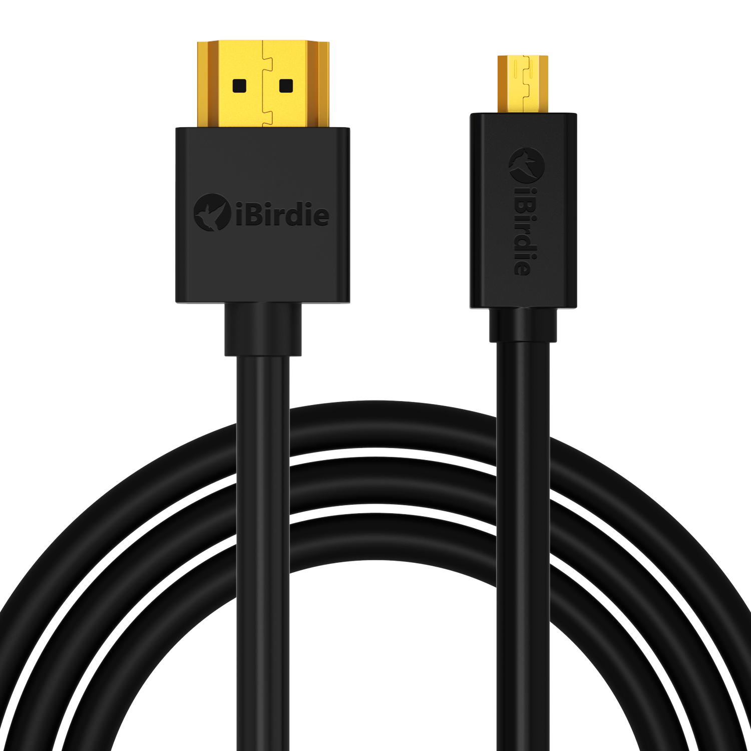 Micro HDMI to HDMI Adapter, 4K Mirco HDMI Male to HDMI Female Cable(Type D  to Type A) , Support 1080P 3D, for GoPro Hero8/7/6/5, Raspberry pi 4, Sony