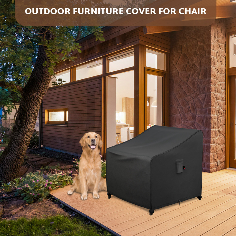 Birdie Patio Furniture Covers Waterproof Outdoor Chair Covers 2 Pack Black