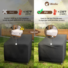 Birdie Patio Furniture Covers Waterproof Outdoor Chair Covers 2 Pack Black