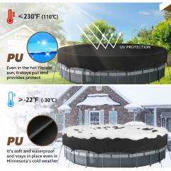 iBirdie Outdoor Above Ground Pool Cover fit 20 21 22 Feet Round Pools Fade-Resistant Tear-Resistant Waterproof and Weatherproof Covers