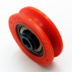 Deep H groove sliding window roller