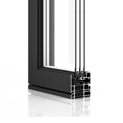 Sash-conconcealed frame/sash flush Tilt & Turn window