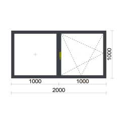 Sash-concealed frame/sash flush Tilt & Turn window with fly screen