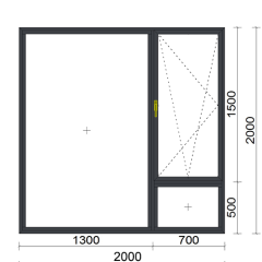 Sash-conconcealed frame/sash flush Tilt & Turn window