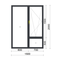 Sash-concealed Tilt & Turn window with fly screen