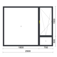 Sash-conconcealed frame/sash flush Tilt & Turn window