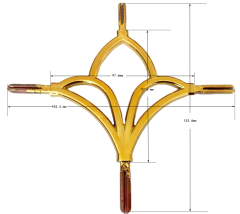 #4 UV proof georgian bar decorative plastic georgian flower for double glazing
