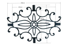 #9 UV proof georgian bar decorative plastic georgian flower for double glazing