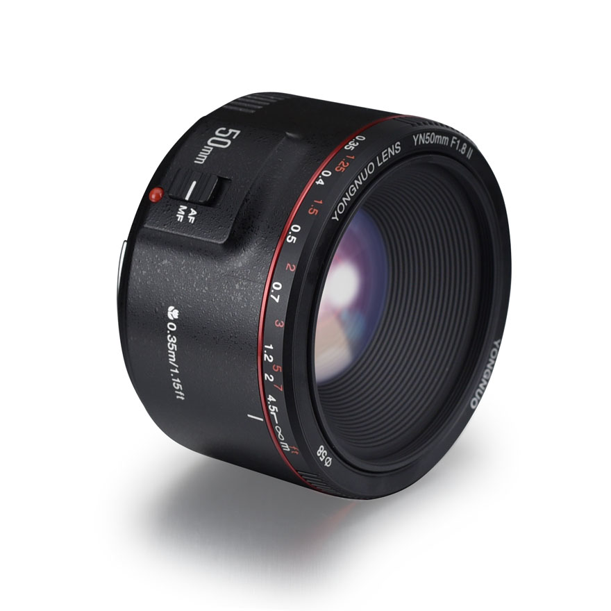 YONGNUO YN50mm F1.8 II For Canon EF Mount Camera, Auto Focus