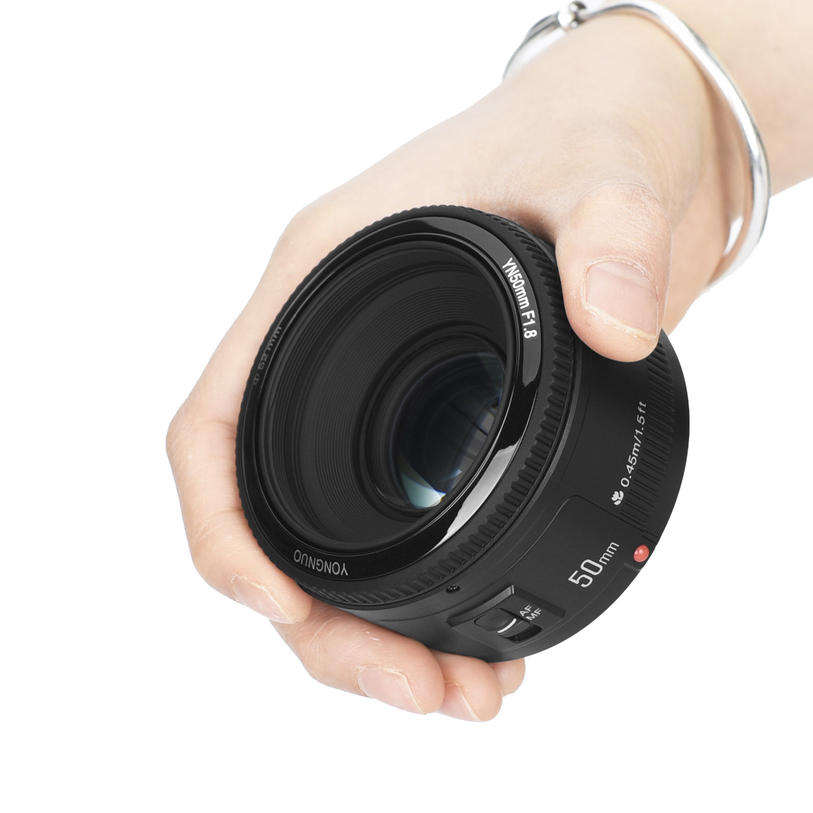 YONGNUO YN50mm F1.8 For Canon EF Mount Camera, Auto Focus, Full 