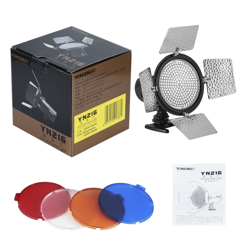 YN216 LED Video Light, 3200K-5600K App Control On Camera Vlog Light