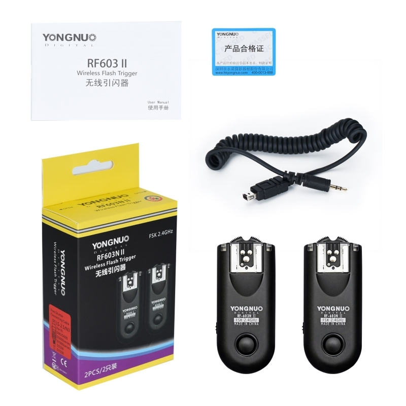 YONGNUO RF603 II Manual Flash Trigger For Canon/Nikon/Sony Cameras