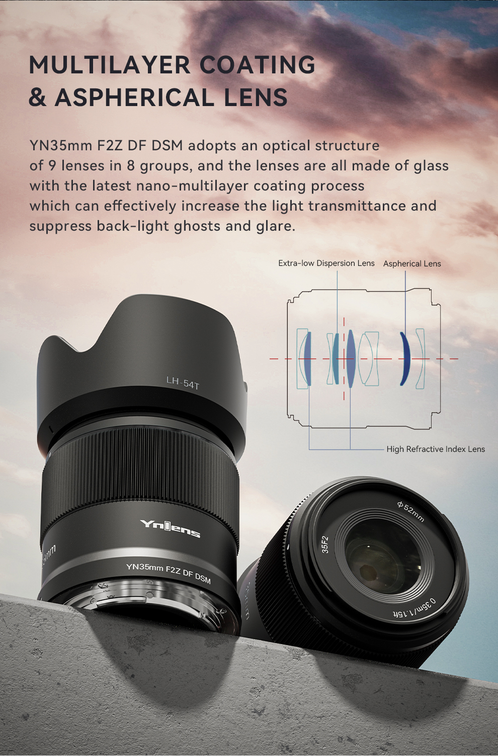 YONGNUO YN35mm F2Z DF DSM For Nikon Z Mount Camera, Full Frame 