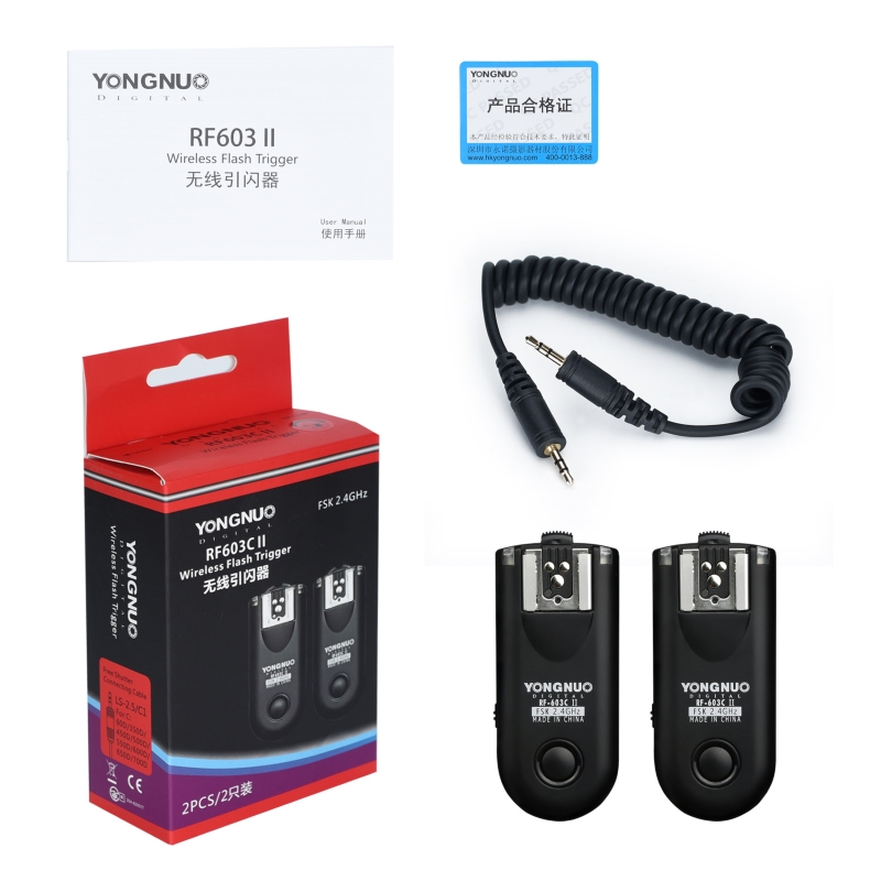 YONGNUO RF603 II Manual Flash Trigger For Canon/Nikon/Sony Cameras