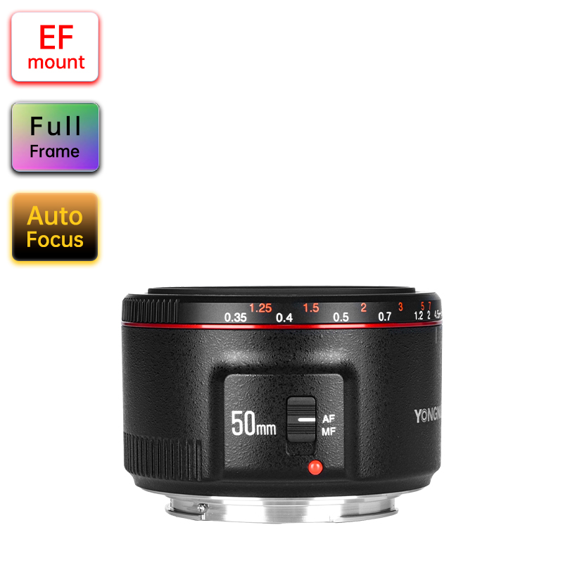 YN50mm F1.8 II For Canon EF Mount Camera, Auto Focus, Full Frame, Standard  Prime Lens