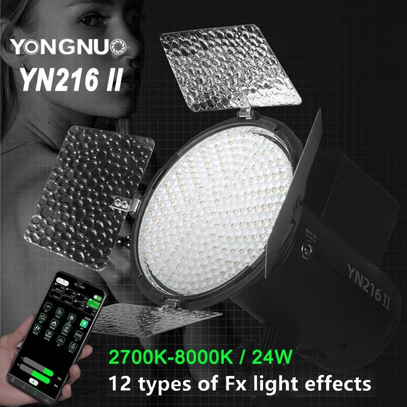 YN216 II LED Video Light, 2700K-8000K App Control On Camera Vlog Light