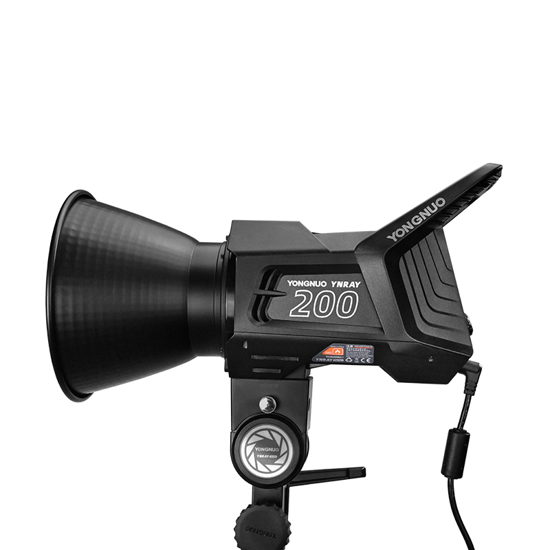 YNRAY200 Professional Studio Light, 200W, 2700K~6500K COB Lamp Bead with Bowens Mount, SSI≥96, support APP control and DMX control mode