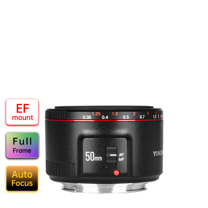 YONGNUO YN50mm F1.8 II For Canon EF Mount Camera, Auto Focus, Full