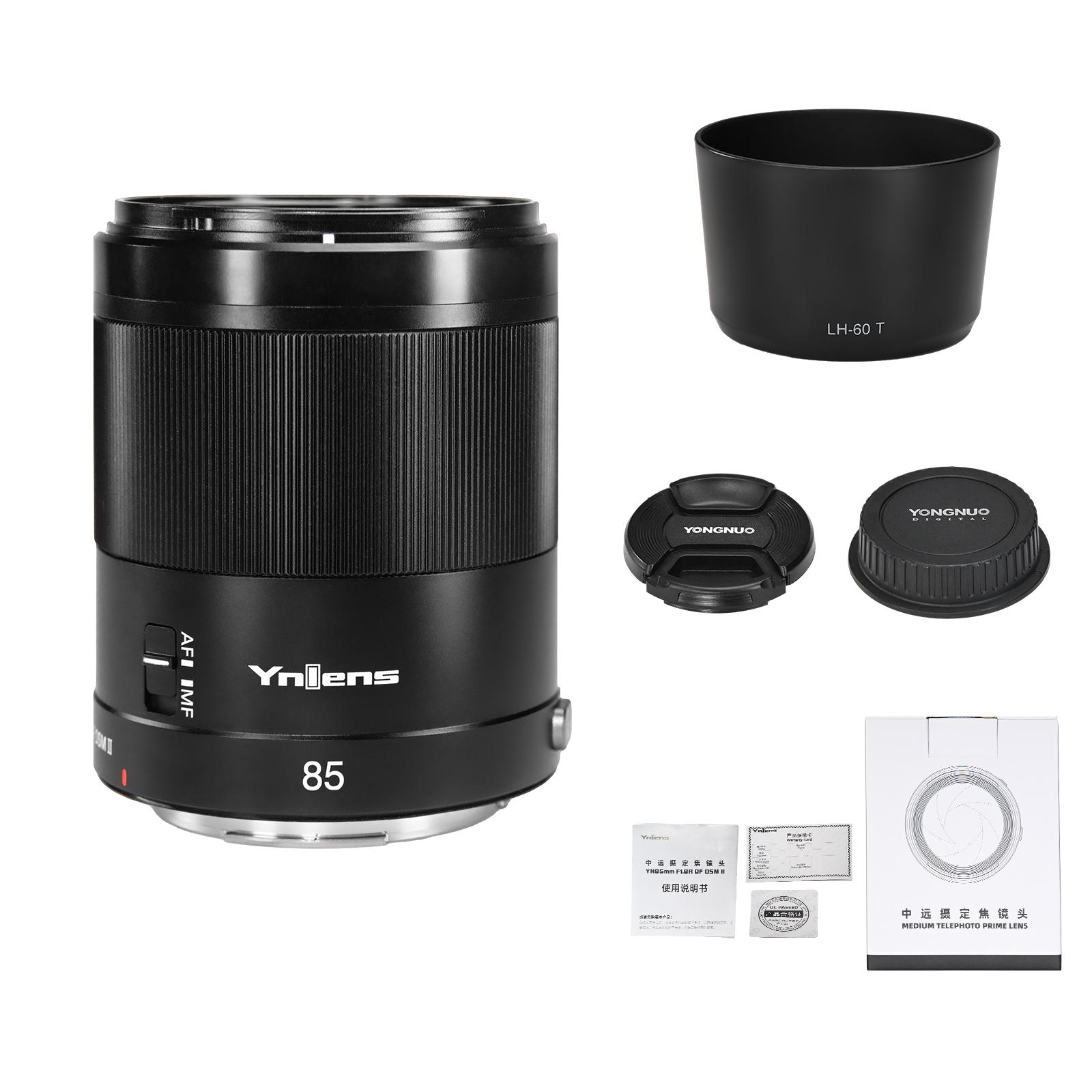 YN85mm F1.8R DF DSM II for RF Mount Camera, Full Frame, Auto Focus, Medium  Prime Lens, Suit for R RP R3 R5 R5C R6 R6II R7 R8 R10 R50 R100