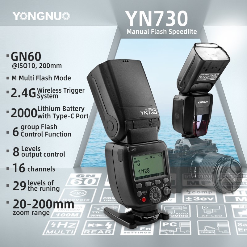 YN730 Universal Flash For Canon/Nikon/Sony/Pentax/Olympus/Fujifilm/Panasonic Cameras