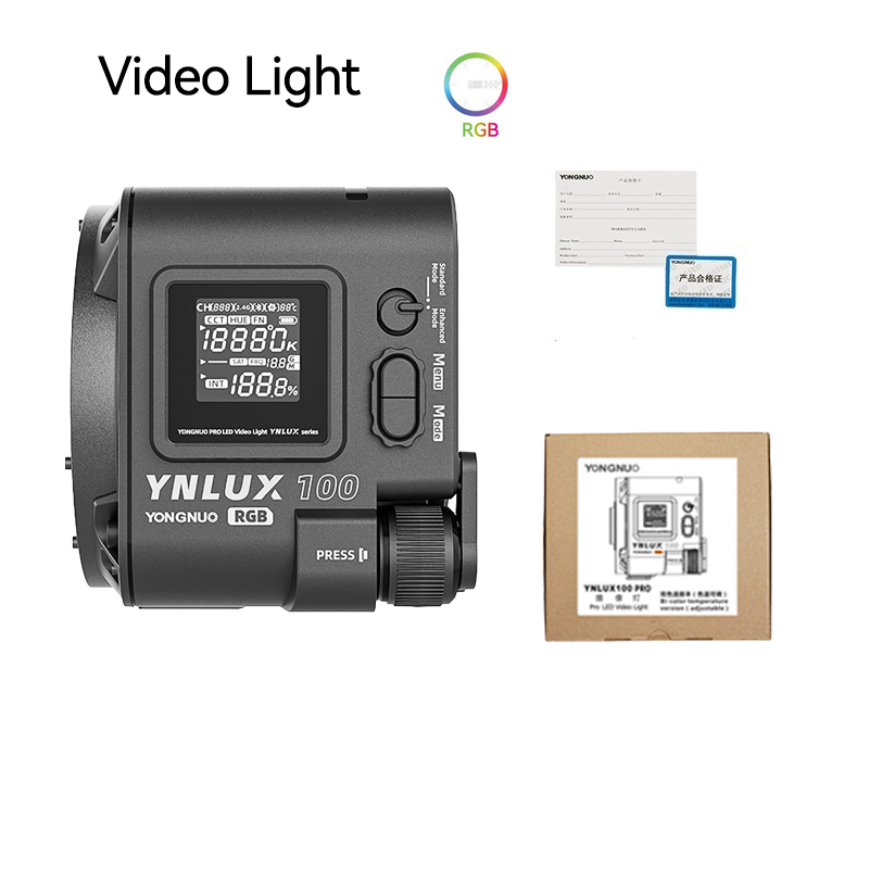 YNLUX100 RGB Full Color 120W Handheld Bi-Color Video Light, Bowens Mount ,  2000K~10000K, Remote Control Mobile APP