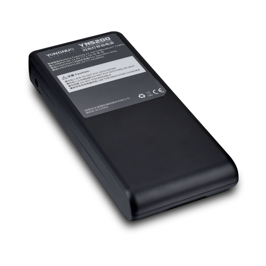 YN5200 portable power supply, power bank for YONGNUO camera flash