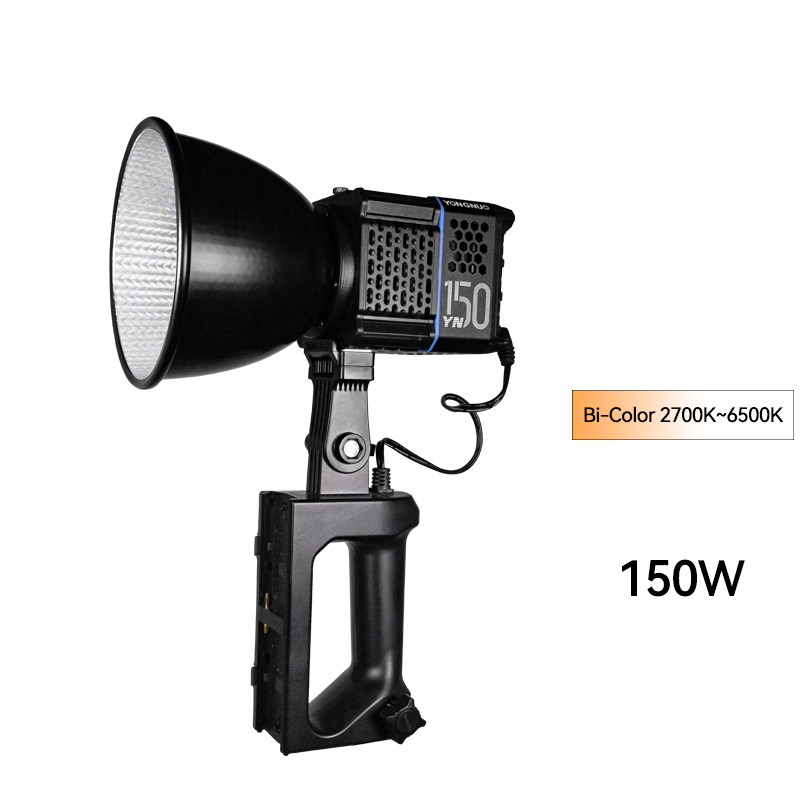 YN150，150W Handheld Bi-Color Video Light, mini Bowens Mount ,  2700K~6500K, Remote Control Mobile APP