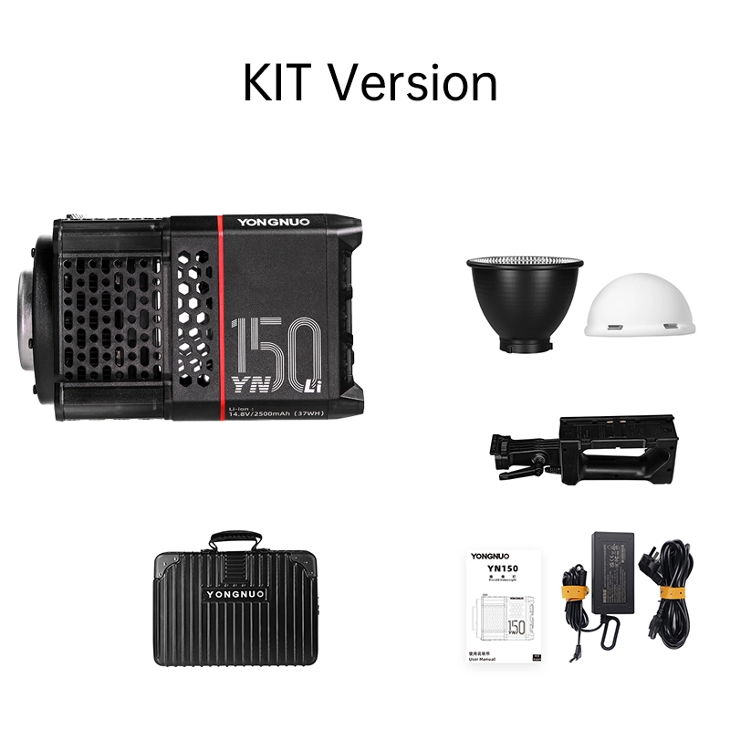 YN150，150W Handheld Bi-Color Video Light, mini Bowens Mount ,  2700K~6500K, Remote Control Mobile APP