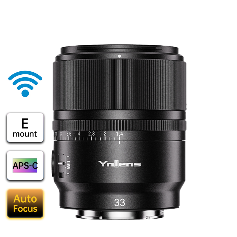 YONGNUO 33mm f/1.4 APS-C Lens for Sony/Nikon/Fuji Camera，Auto Focus，Large Aperture，with Remote Control