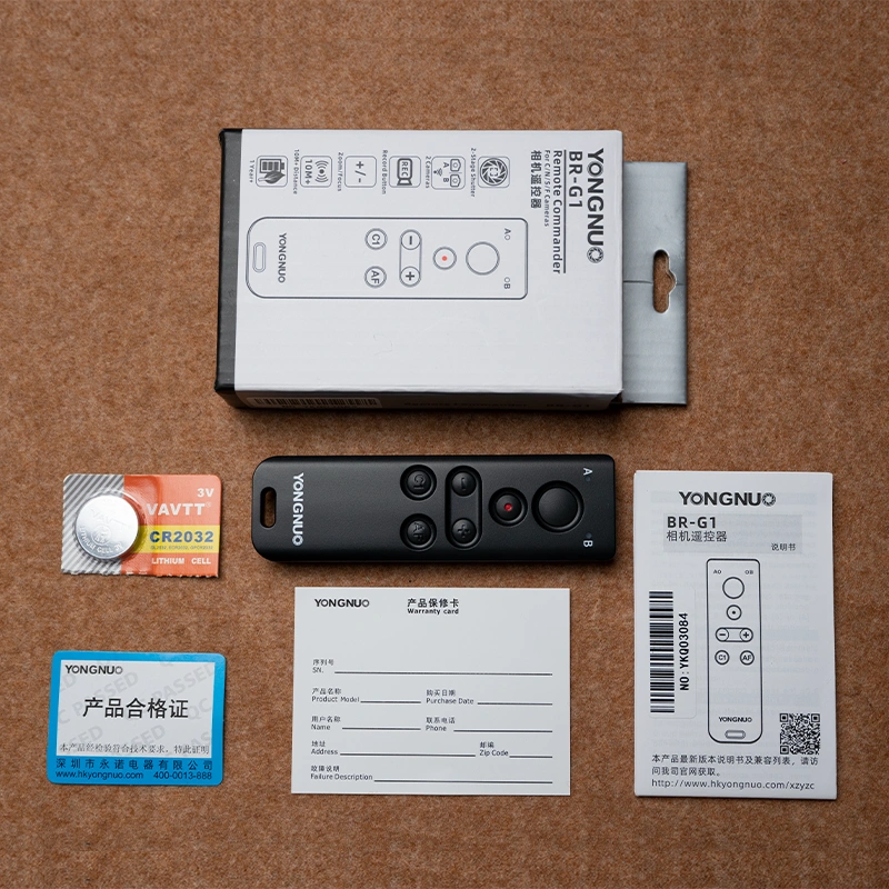 BR - G1 Camera Remote Control: Compatible with Canon, Sony, Nikon, Fujifilm. Remotely Control 2 Cameras Simultaneously, Support Electric Zoom of Lens for Photo & Video.