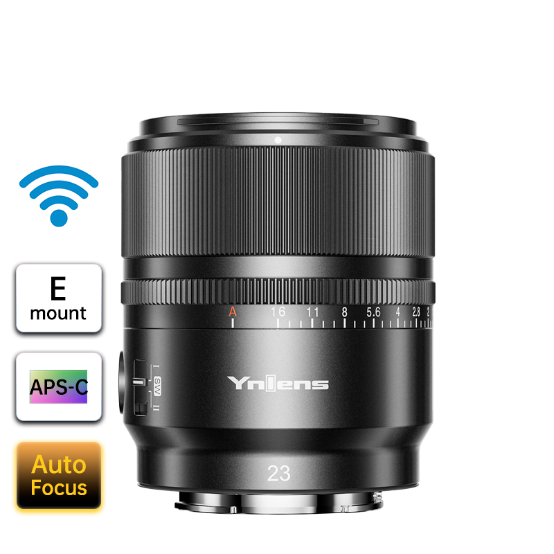 YONGNUO 23mm f/1.4 APS-C Lens for Sony/Nikon/Fuji Camera，Auto Focus，Large Aperture【Free Remote Control】