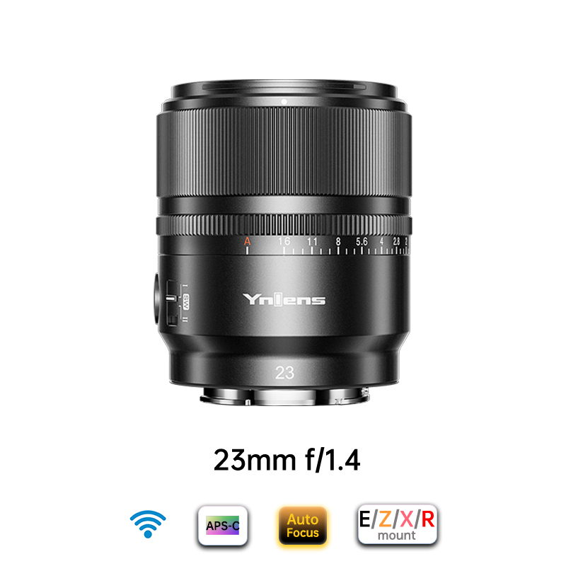 YONGNUO 23mm f/1.4 APS-C Lens for Sony/Nikon/Fuji Camera，Auto Focus，Large Aperture【Free Remote Control】