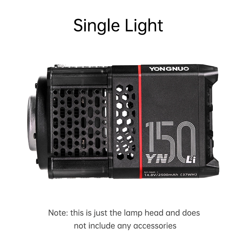 YN150，150W Handheld Bi-Color Video Light, mini Bowens Mount ,  2700K~6500K, Remote Control Mobile APP