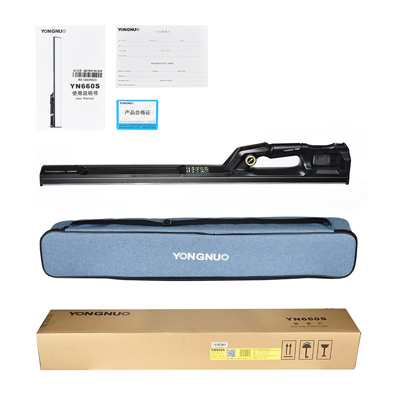 YN660S Wand Stick Photography Light LED Video Light 60W 3200K-5600K Adjustable, 11900Lux@0.3m, 12 Lighting Effect, for Photo YouTube Video Photography