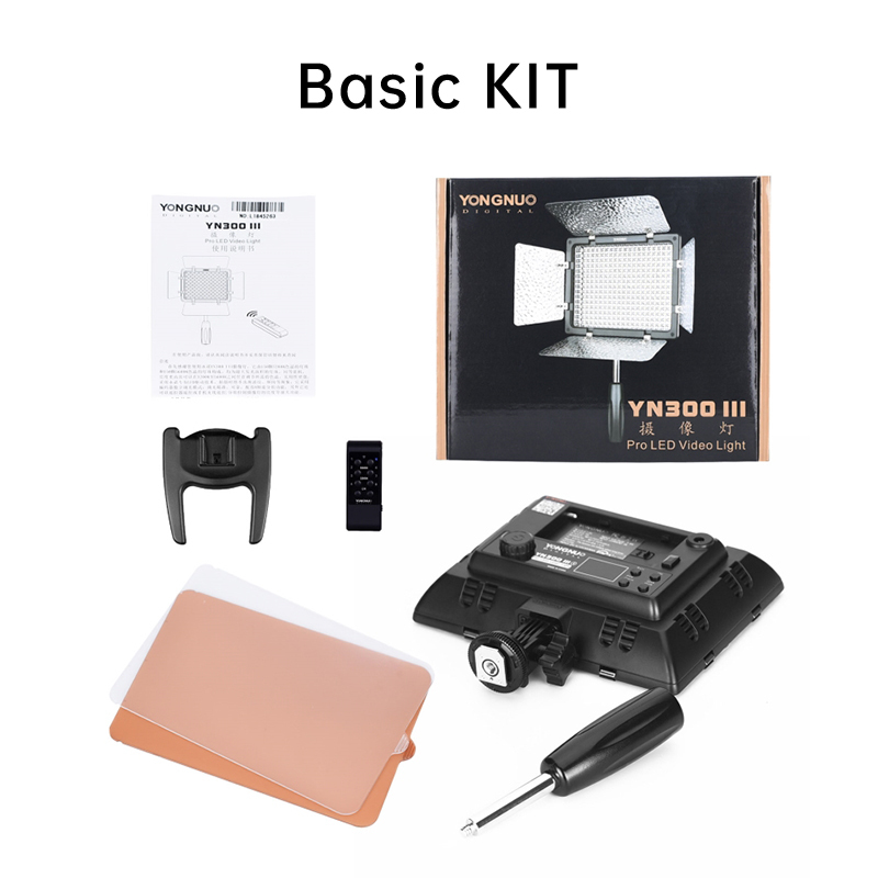 YN300 III LED Vlog Light with Adjustable Color Temperature 3200K-5600K for Canon Nikon Sony Pentax Olympus Samsung Cameras