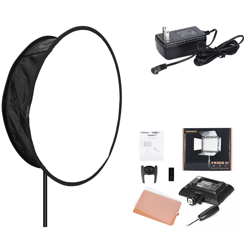 YN300 III LED Vlog Light with Adjustable Color Temperature 3200K-5600K for Canon Nikon Sony Pentax Olympus Samsung Cameras