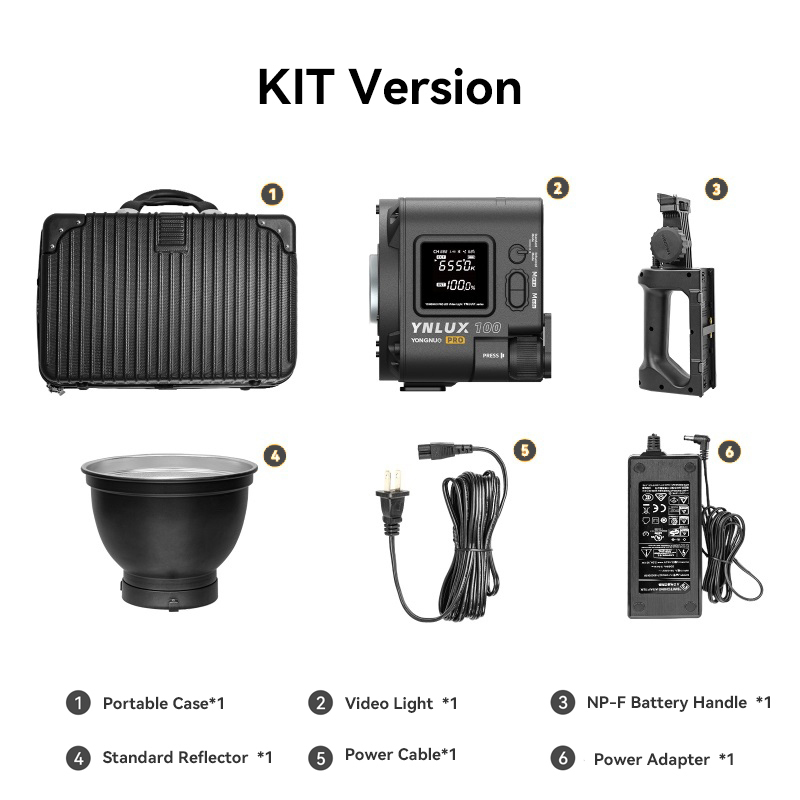 YNLUX100 PRO, 120W Bi-Color Bowens Mount Handheld Video Light