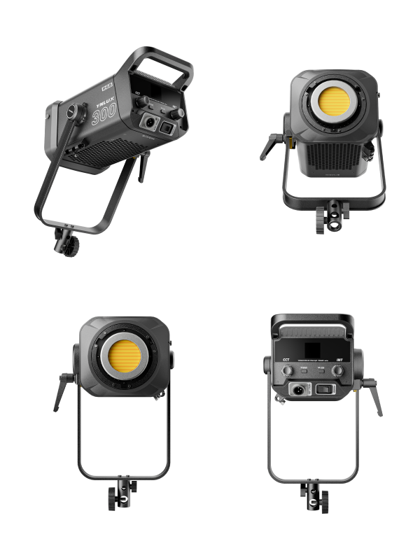 YNLUX300 Bi-COLOR & RGB LED Video Light - Constant 300W Studio Lighting for Professional Filmmaking RA96+ Bowens Mount App Control